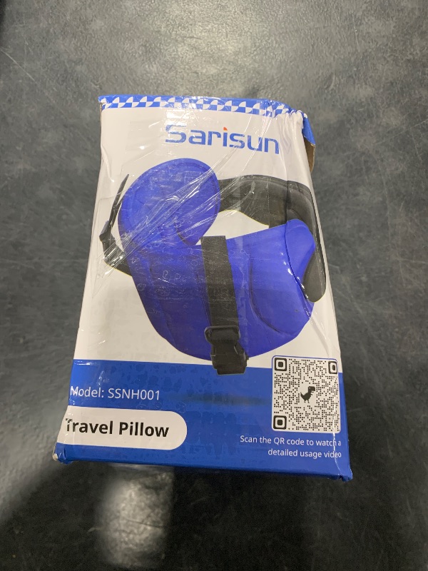 Photo 1 of SARISUN Travel Pillows for Airplanes, Airplane Pillow for Long Flight, Airplane Head Strap with Eye Mask for Sleep, Travel Neck Pillow for Car Road Trip, 360° Support Headrest, Stop Bobblehead, Pink
