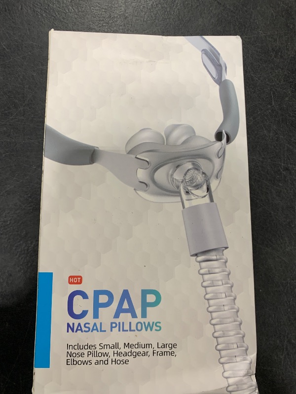 Photo 1 of Cushion-Flex TM Nasal CPAP Mask Sleep Apnea - CPAP Nasal Pillows - Includes Headgear, Frame, Elbows and Soft Sleeve - Reusable CPAP Supplies