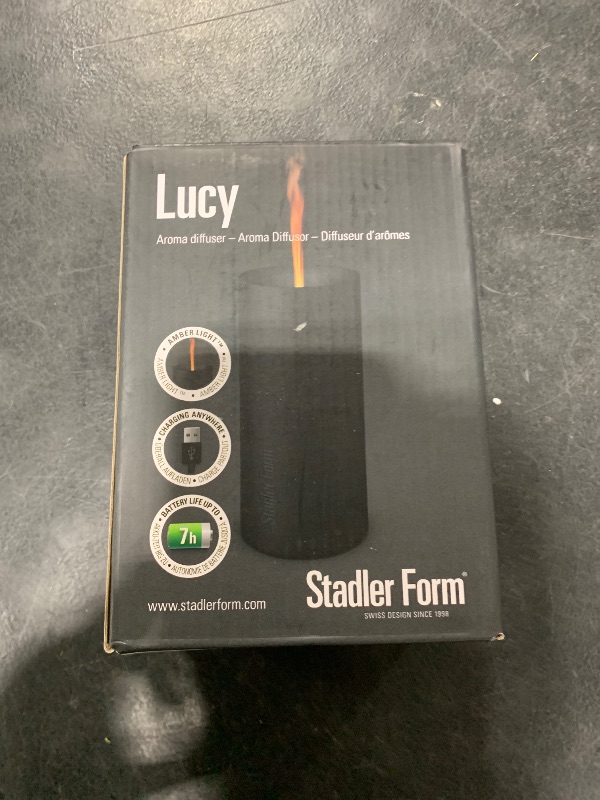 Photo 1 of Stadler Form Aroma Diffuser Lucy Using Battery Power, with Flame Effect can Diffuse Essential Oils for up to 7 Hours, for Relaxation and revitalising Aromatherapy, Black