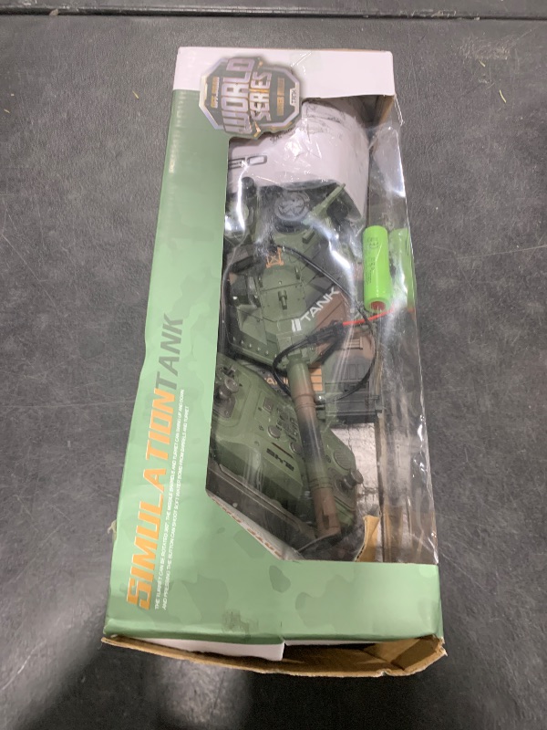 Photo 1 of RC Tank That Shoots for Kids Adults, 2.4G Remote Control Army Tank Toys with Auto Demo Sound Light Smoke, 13 Channel Military Vehicles Model Gift for Boys, Army Green