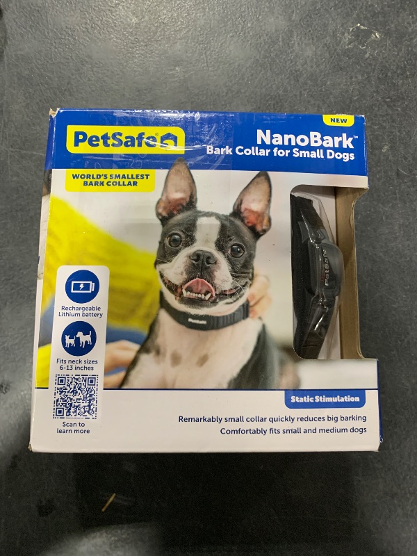 Photo 1 of PetSafe NanoBark Collar - World's Smallest Bark Collar for Small and Medium Dogs, 10 Levels of Static Stimulation, Waterproof and Rechargeable Anti-Bark Training, Comfortable and Low-Profile Design