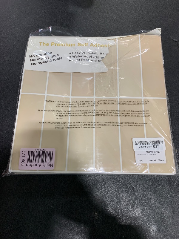 Photo 1 of Yoillione Peel and Stick Backsplash for Kitchen: Self Adhesive Wall Tiles for Bathroom - Vinyl Thick Back Splash Tile (10, Vinyl Beige)