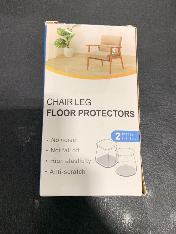Photo 1 of 24 Pcs Chair Leg Floor Protectors for Hardwood Floors Silicone Covers to Protect Wood Tile Floors Felt Bottom Furniture Leg Caps Non Slip Reduce Noise (Fit:1.3"-2")