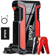 Photo 1 of Car Jump Starter 3000A, Car Battery Jump Starter for Up to 10.0L Gas & 10.0L Diesel Engine, 12V Jump Box Portable Jump Starter Battery Pack with LED Light, Jumper Cables