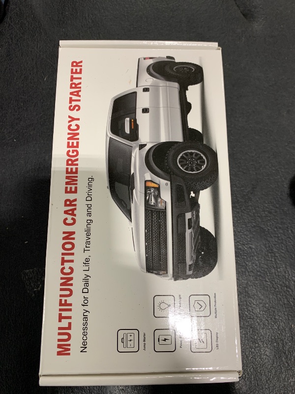 Photo 1 of Car Jump Starter 3000A, Car Battery Jump Starter for Up to 10.0L Gas & 10.0L Diesel Engine, 12V Jump Box Portable Jump Starter Battery Pack with LED Light, Jumper Cables