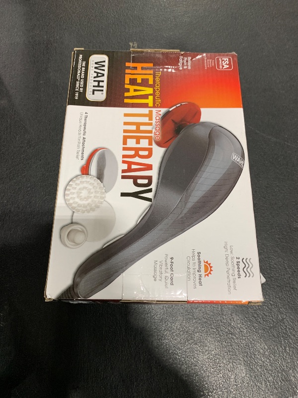 Photo 1 of Wahl Heat Therapy Corded Vibratory Therapeutic Body Massager, Heated Handheld Massage Tool with Two Speeds, Relieve Neck, Shoulder, Muscle, Leg & Back Pain, Model 4196-1201