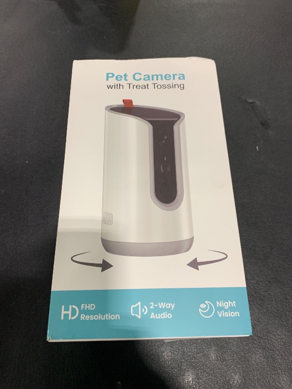 Photo 1 of 2K Pet Camera Treat Dispenser, 360°View Dog Camera with Phone App, 5G&2.4G WiFi 2-Way Talk Pet Camera Indoor for Cats Remote Treat Tossing, Motion Alerts, Auto Tracking