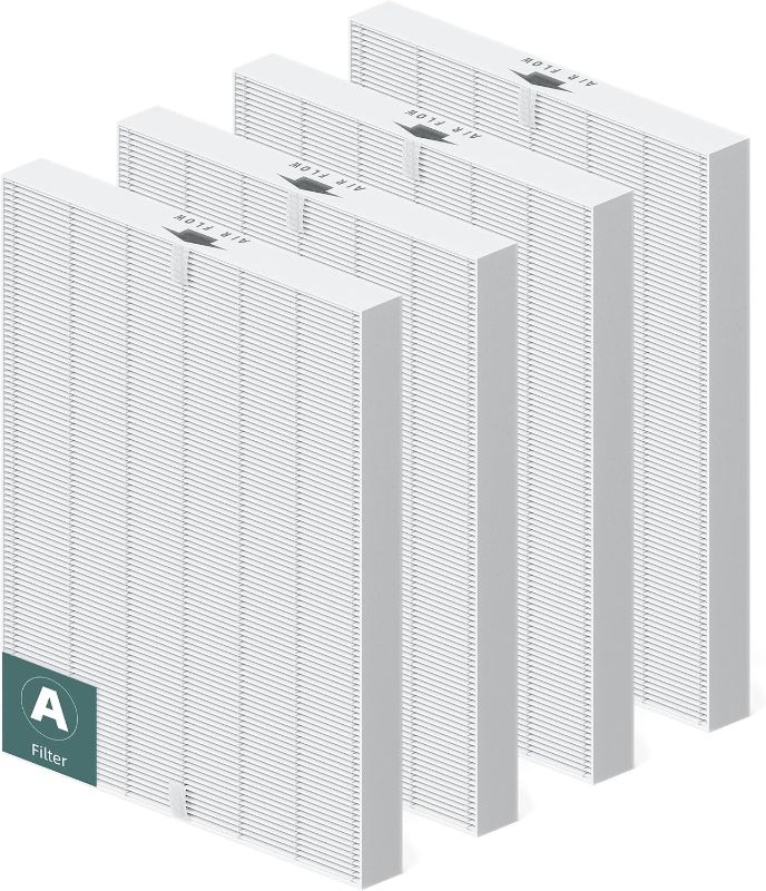 Photo 1 of 4 Pack 115115 HEPA Replacement Filter A for Winix PlasmaWave Air Purifier C535 5300 5300-2 5500 5500-2 6300 6300-2 P300 AM90 9000 5000 5000B C909 9800, H13 True HEPA Size 21 Filter