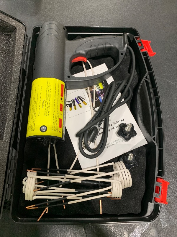 Photo 1 of Induction Heater Bolt Kit 1500W 110V, Induction Heater Bolt Removal Tool with 8 Coils Handheld for Rusty Screw Removing,Yellow