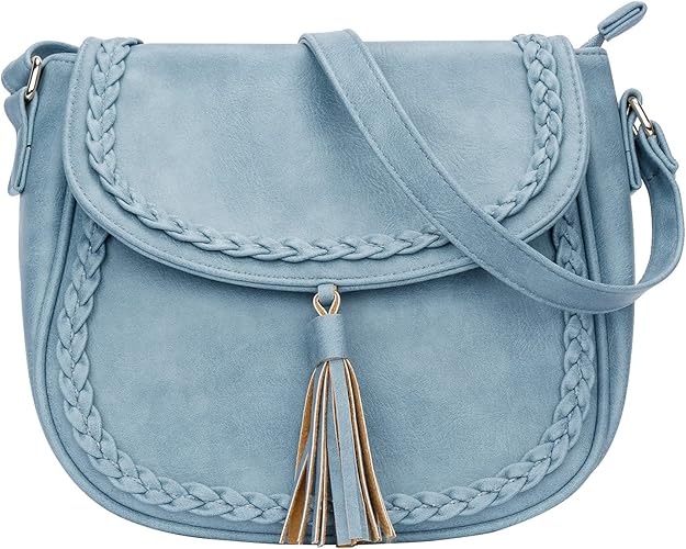 Photo 1 of KKXIU Casual Flap Saddle Crossbody Bags for Women Purses and Handbags with Tassel