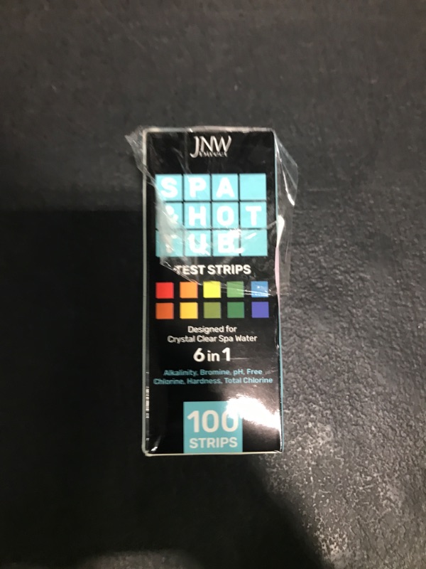 Photo 1 of Hot Tub and Pool Test Strips - 6in1 Quick & Accurate Hot Tub, Spa, Pool Test Strips - 100 Water Test Strips, Water Test Kit with E-Book - Test Chlorine, Bromine, pH, Hardness, Alkalinity - JNW Direct
