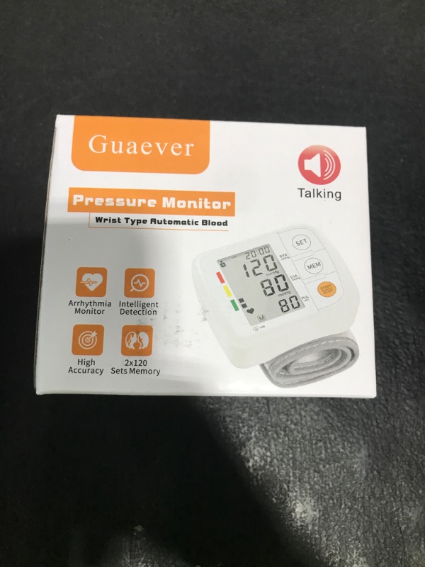 Photo 1 of Wrist Blood Pressure Monitors for Home Use Blood Pressure Machine with Bp Cuff 5.47-7.68", Voice Broadcast, 2x120 Memory, Measurable Board Carrying Case and AAA Battery Bp Monitor(White)
