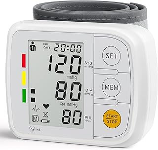 Photo 1 of Wrist Blood Pressure Monitors for Home Use Blood Pressure Machine with Bp Cuff 5.47-7.68", Voice Broadcast, 2x120 Memory, Measurable Board Carrying Case and AAA Battery Bp Monitor(White)
