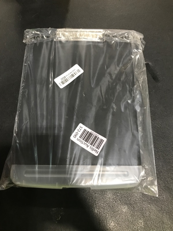 Photo 1 of Piasoenc Clipboard with Storage, 8.5 x 11 Organization Box with Pen Holder and A4 Legal Paper Folder, Folio & Side-Opening, Low Profile Clip,for Nurses,Teachers, Size 14 x 9.6 x 1.2 in, Black