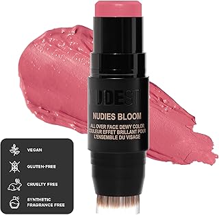 Photo 1 of Nudestix Nudies Bloom Dewy and Radiant Cream Blush 3-in-1 All Over Face Colour For Cheeks, Eyes and Lips w/Blending Brush