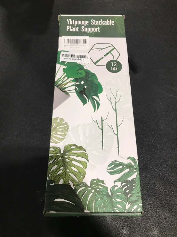 Photo 1 of Yhtpouqe 12 Pack Plant Support Stakes, Plant Stakes for Indoor and Outdoor Plants. 39.37inch Plant Sticks with Extension Poles, Plant Clips, Plant Ties for Potted Monstera Plants, Climbing Plants