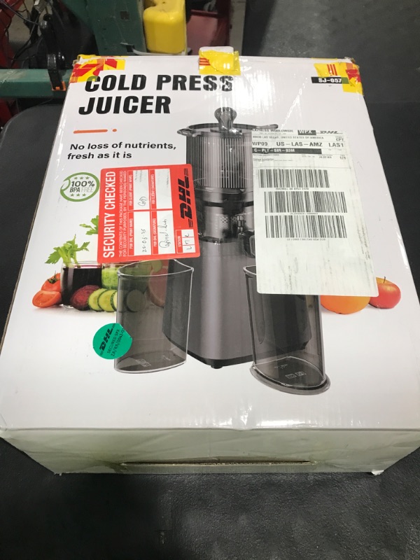 Photo 1 of Juicer Machines with 5.8" Large Feed Chute, Cold Press Juicer For Whole Vegetables and Fruits, 400W Professional Slow Masticating juicer Easy to Clean for Batch Juicing (Titanium Gray)