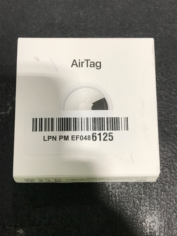 Photo 1 of Apple AirTag. Keep Track of and find Your Keys, Wallet, Luggage, Backpack, and More. Simple one-tap Set up with iPhone or iPad