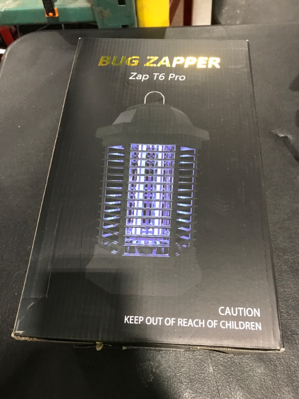 Photo 1 of GOOTOP Bug Zapper Outdoor, Mosquito Zapper, Electric Fly Zapper, Mosquito Killer, Fly Traps, 3 Prong Plug, Flying Insects Zapper Indoor Outdoor 90-130V, 4200V, ABS Plastic Outer (Black)