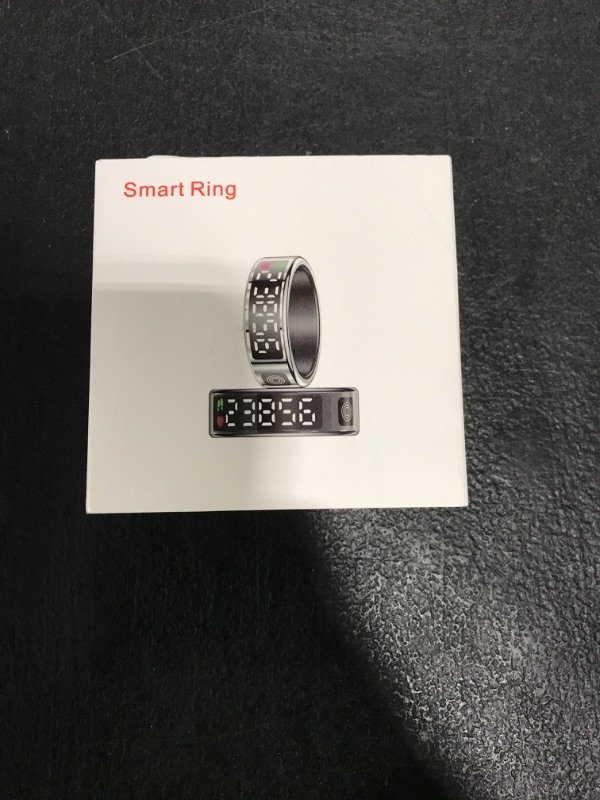 Photo 1 of Smart Ring Health Tracker for Women & Men - IP68 Waterproof Fitness Rings with LED Screen, Heart Rate/Blood Oxygen/Sleep Monitoring/Motion Tracking, No Subscription Fee