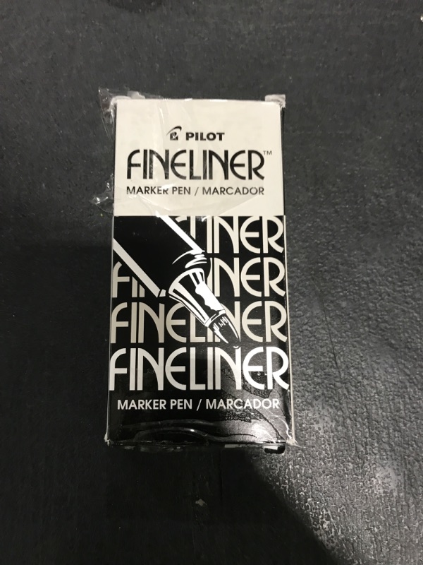 Photo 1 of Pilot Fineliner Markers pen set, Black fine point line for drawing, 12 count per box