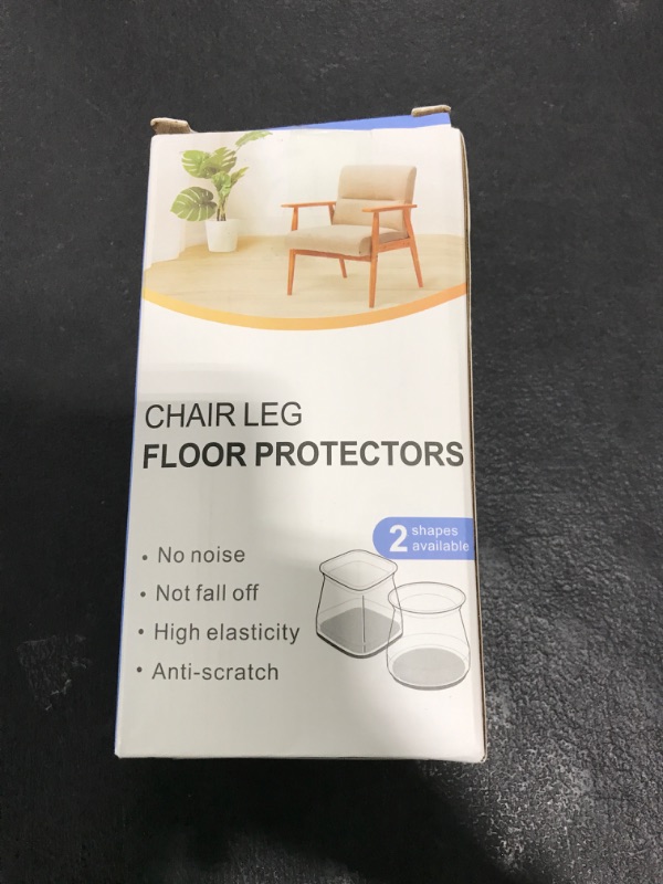 Photo 1 of 24 Pcs Chair Leg Floor Protectors for Hardwood Floors Silicone Covers to Protect Wood Tile Floors Felt Pads Furniture Leg Caps Non Slip Reduce Noise (Fit:1.3"-2")