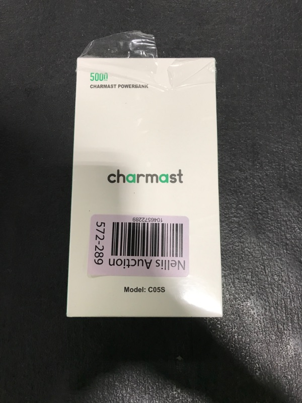 Photo 1 of Charmast Slim Portable Charger, 5000mAh Fast Charging Power Bank Built in for iPhone Cable, Digital Display Battery Pack Compatible with iPhone 14/14 Pro Max/13/13 Pro Max/12/11/XR/X (No-Wireless)