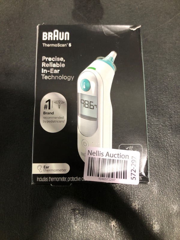 Photo 1 of Braun ThermoScan 5 Ear Thermometer - ExacTemp Stability Indicator for Professional Accuracy, Digital Display, Baby and Infant Friendly, No. 1 Brand Recommended by Pediatricians, FSA and HSA Eligible