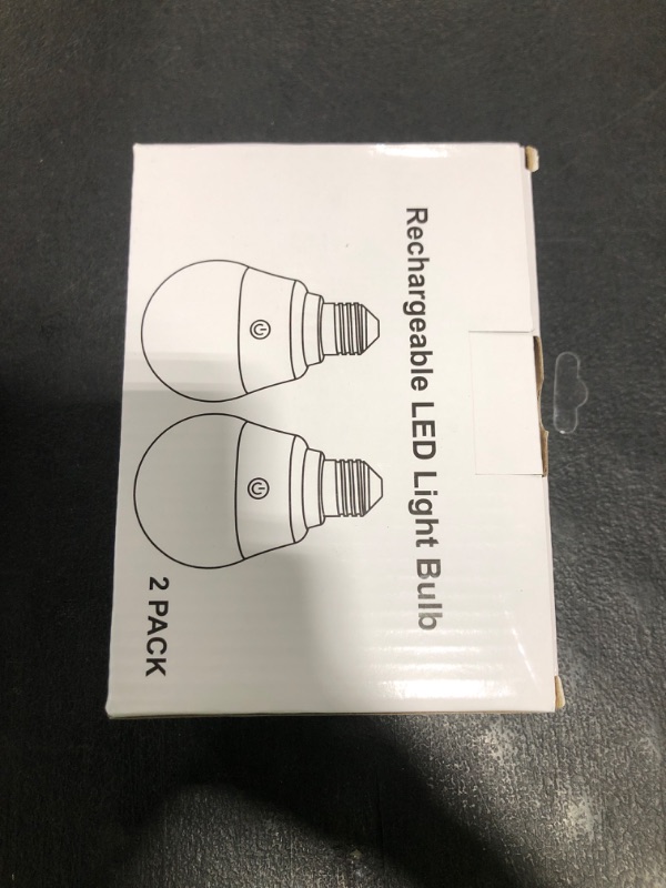 Photo 1 of Brightown E26 Rechargeable Light Bulb with Remote and Timer, Battery Backup Bulb for Sconces and Lamps, Magnetic Bulbs for Non-Hardwired Fixture, 3 Color Temperatures + 9 RGB Colors, Dimmable, 2 Pack
