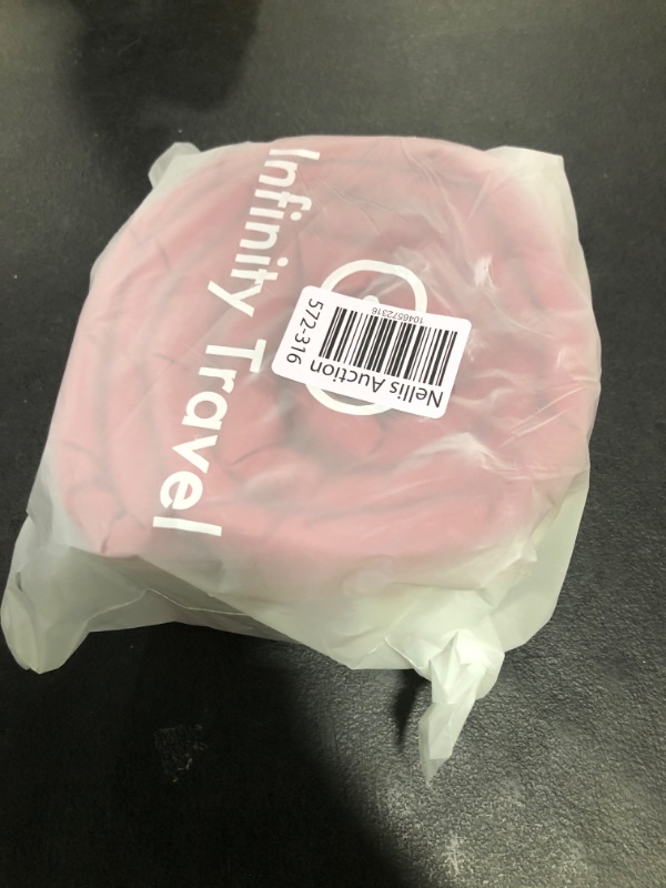 Photo 1 of Huzi Infinity Pillow - Travel Neck Pillow - Versatile Soft 360 Support Scarf - Machine Washable - Home Travel Flight Road Trips (Burgundy)