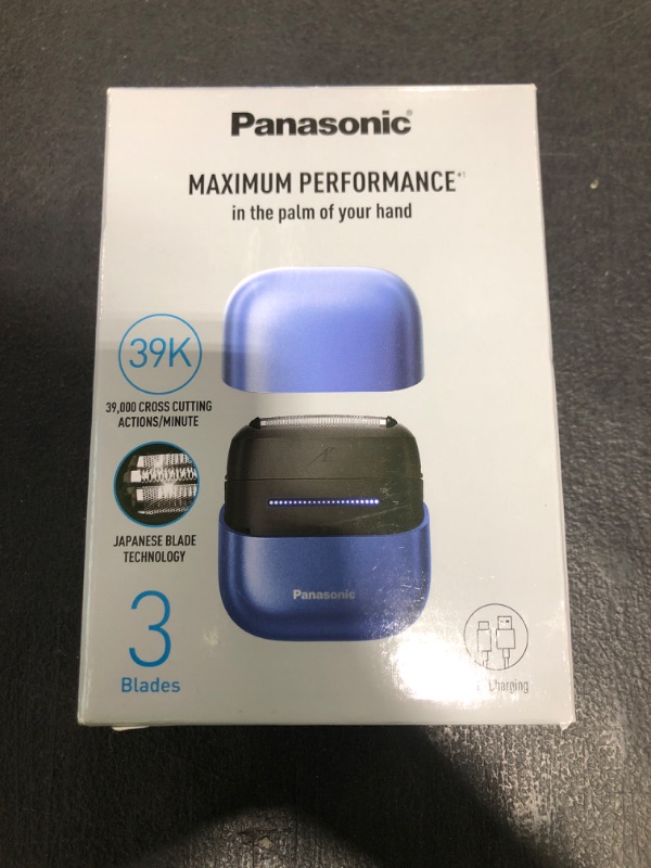 Photo 1 of Panasonic Swipe Right Travel Shaver for Women, Portable Electric Razor with USB-C Charging, 3-Blade Cutting System for Dry or Wet Use - ES-CM3A-V