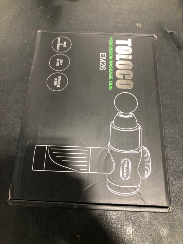 Photo 1 of TOLOCO Massage Gun, Deep Tissue Back Massager for Athletes with 10 Massage Heads, Electric Muscle Percussion Massager for Any Pain Relief, FSA and HSA Eligible, Gifts for Fathers Day, Carbon