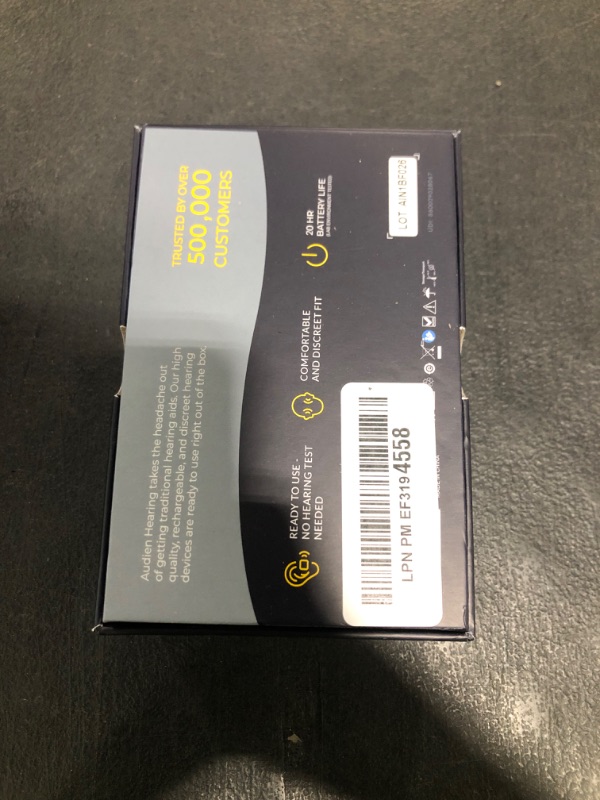 Photo 1 of Audien ION Wireless Rechargeable OTC Hearing Aid, Premium Comfort Design and Nearly Invisible