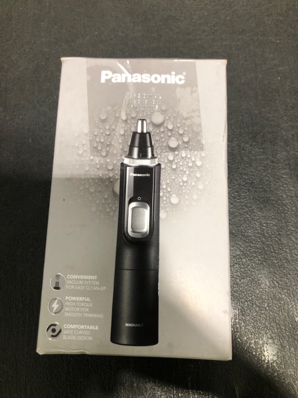 Photo 1 of Panasonic Ear and Nose Hair Trimmer for Men with Vacuum Cleaning System, Powerful Motor and Dual-Edge Blades for Smoother Cutting, Wet/Dry – ER-GN70-K (Black)