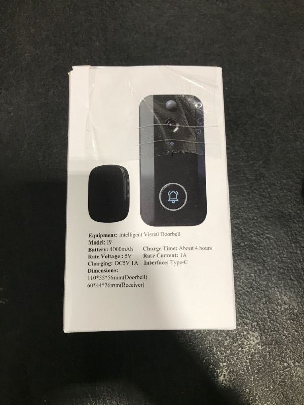 Photo 1 of Wireless Doorbell Camera with Chime, 4000mAh Battery, Night Vision Smart Doorbell, Motion Detection/Visitor Capture/Home Security 2.4Ghz WiFi Video Doorbell, Local/Cloud Storage No Subscription