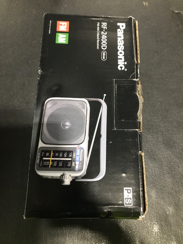 Photo 1 of Panasonic Portable AM / FM Radio, Battery Operated Analog Radio, AC Powered, Silver (RF-2400D)