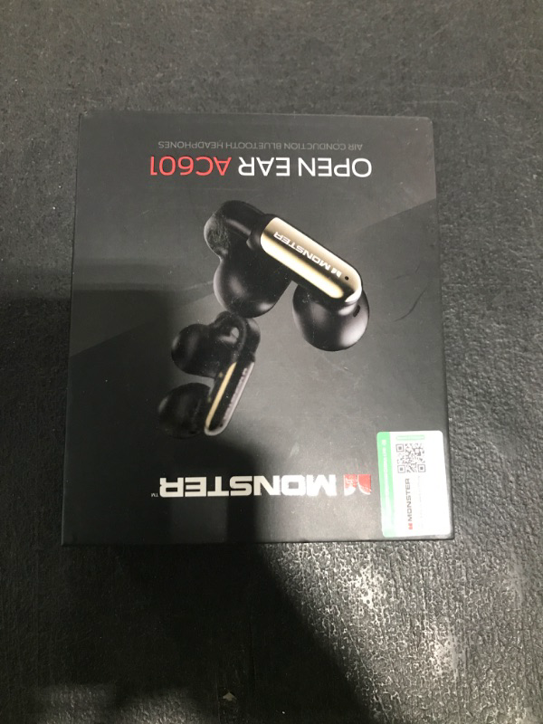 Photo 1 of Monster AI Translation Earbuds Open AC601, 3-in-1 Translator Wireless Earphones, Bluetooth 6.0 Open Earbuds with 115 Languages Translation, Real-Time AI & Touch Control Wireless Headphone (Black)