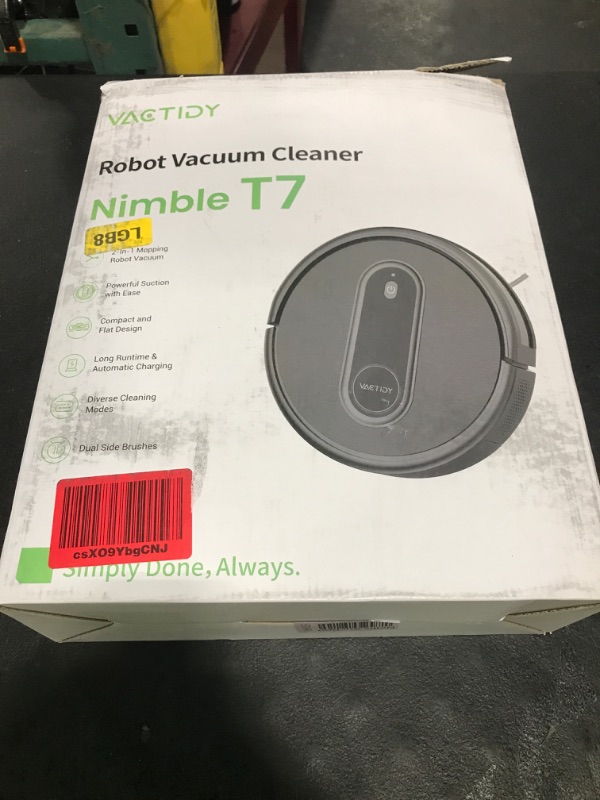 Photo 1 of Vexilar Robot Vacuum,2 in 1 Mopping and Vacuuming, App/Voice/Remote Control,Self-Charging Robotic Vacuum Cleaner,Good for Hard Floor, Low-Pile Carpet, Pet Hair (Small)