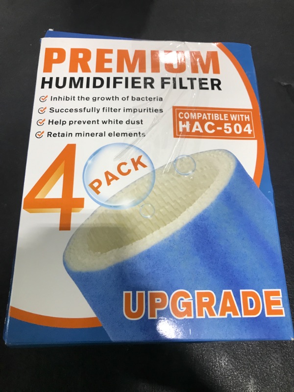 Photo 1 of Funmit Humidifier Filters Replacement for Honeywell Humidifier Filter HAC-504 HAC-504AW and Honeywell Filter A, Replacement for Honeywell HCM-350 HCM-500 HCM600 Cool Mist Humidifiers, 4 Pack, Blue