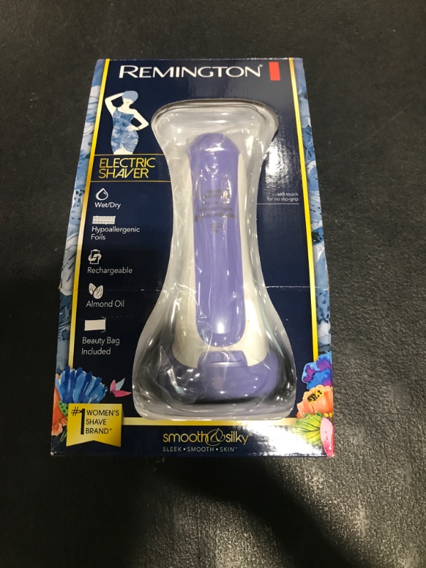 Photo 1 of Remington Smooth & Silky Electric Shaver for Women, 4-Blade Smooth Glide Foil Shaver and Bikini Trimmer with Almond Oil Strip, Shave Wet or Dry