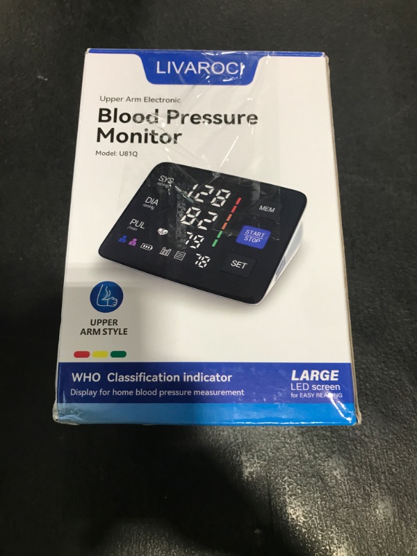 Photo 1 of Blood Pressure Monitor, 9-17'' & 13-21'' Extra Large Blood Pressure Cuff Upper Arm, LED Color Backlit Screen Automatic Digital Blood Pressure Machine with USB Cable and 4 AAA Batteries