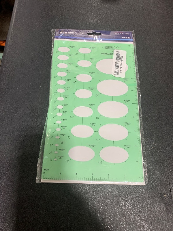 Photo 1 of Pacific Arc Isometric Ellipse Guide Template, 27 Total Ellipse from 1/8 Inch to 2 Inch with Inch Graduations