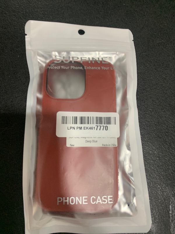 Photo 1 of SUPFINE Magnetic for iPhone 16 Pro Case(Compatible with MagSafe)(Military Grade Drop Protection) Slim Translucent Matte Shockproof with Anti-Fingerprint Phone Case, red 