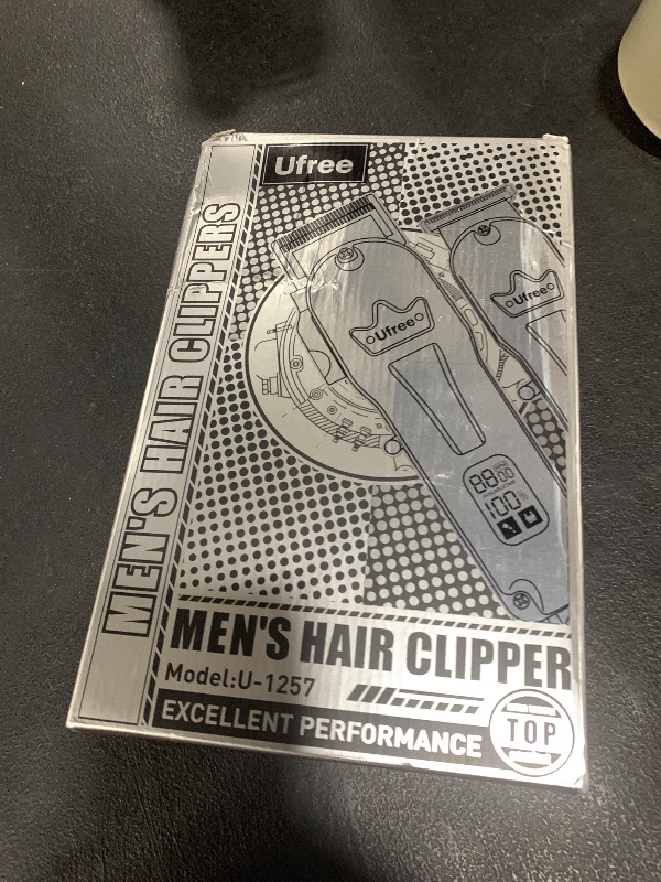 Photo 1 of Ufree Hair Clippers for Men Professional, Barber Clippers and Trimmers Set, Cordless Hair Clippers for Hair Cutting Kit with LED Display, Electric Hair Trimmer, Gifts for Men, Silver