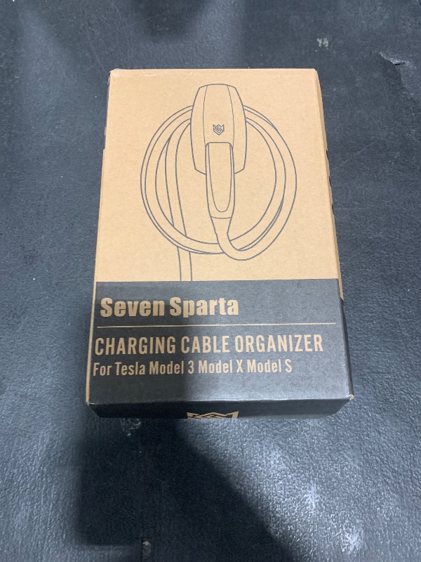 Photo 1 of SEVEN SPARTA Charging Cable Holder with Chassis Bracket Compatible with Tesla Model 3 Model Y Model X Model S Charger Cable Organizer Car Accessories Wall Connector, Patent Approved (Black)