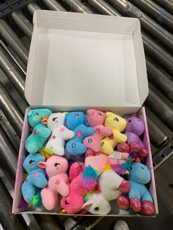 Photo 1 of 12Pcs Mini Plush Unicorn Stuffed Animals Unicorn Party Favors Bulk Toys Assortment 4.8" Inch Keychain Goodie Bag Stocking Stuffers Fillers Kid Girl Birthday Gift Carnival Prize, Unicorns Party Favors