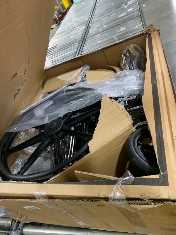 Photo 1 of Medline Excel Extra-Wide Bariatric Wheelchair For Adults and Seniors with 24" Wide Seat, Supports up to 500 lbs