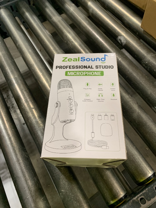 Photo 1 of MISSING PARTS AND NEEDS NEW CORD ----ZealSound Wireless Microphone,USB Mic for iPhone PC iPad Android Phone-Cordless Condenser Desktop Microphones with Mute Echo Monitor Volume Gain 2.4GHz for Podcast,ASMR,Gaming,YouTube Video/K66 Black