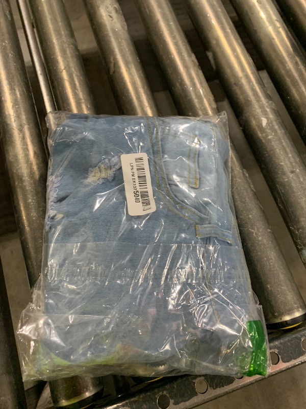 Photo 1 of MapleHub Plus Size Denim Shorts Women High Waisted Ripped Folded Hem Jean Shorts