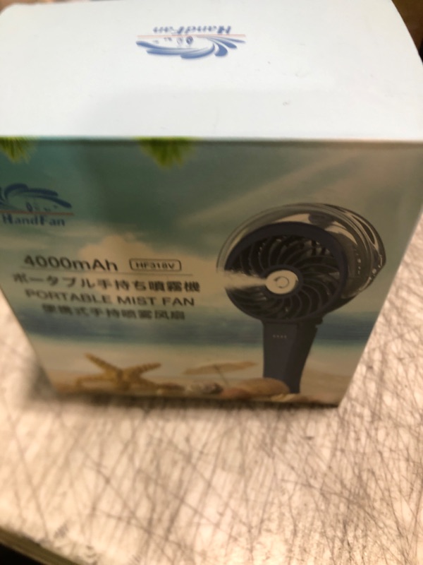Photo 1 of 4000mAh Portable Misting Fan, Personal Mister Fan Rechargeable, Spray Water Mist Fans USB Rechargeable, Foldable Mini Cooling Handheld Fans, for Summer Beach Travel(Royal Blue)